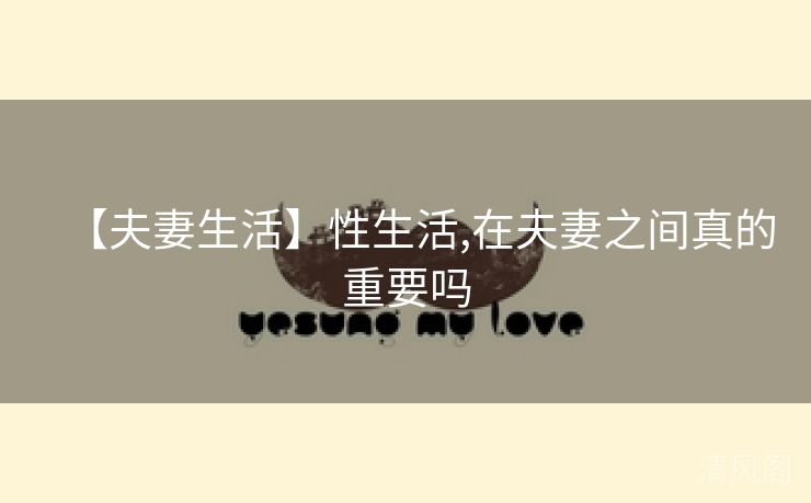 【夫妻生活】性生活,在夫妻之间真重点吗  第3张