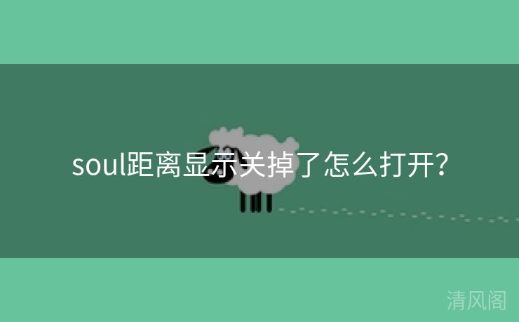 soul距离显示关掉怎么打开？  第2张