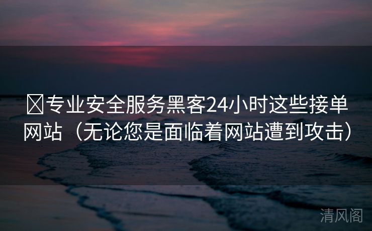 ​领域保险服务黑客24小时这些接单网站〔任凭您是面对着网站遭到攻击〕  第3张