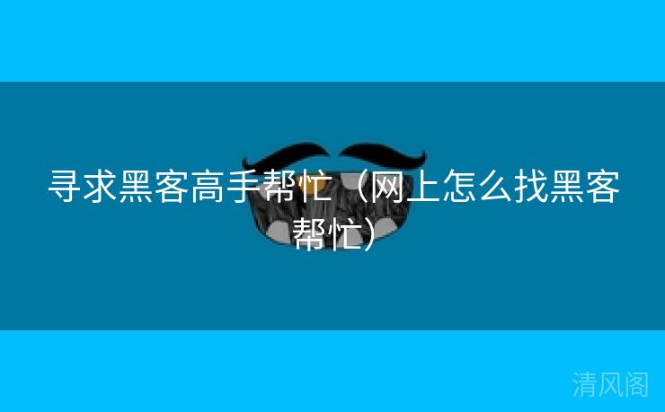寻求黑客高手帮忙〔网上怎么找黑客帮忙〕  第2张