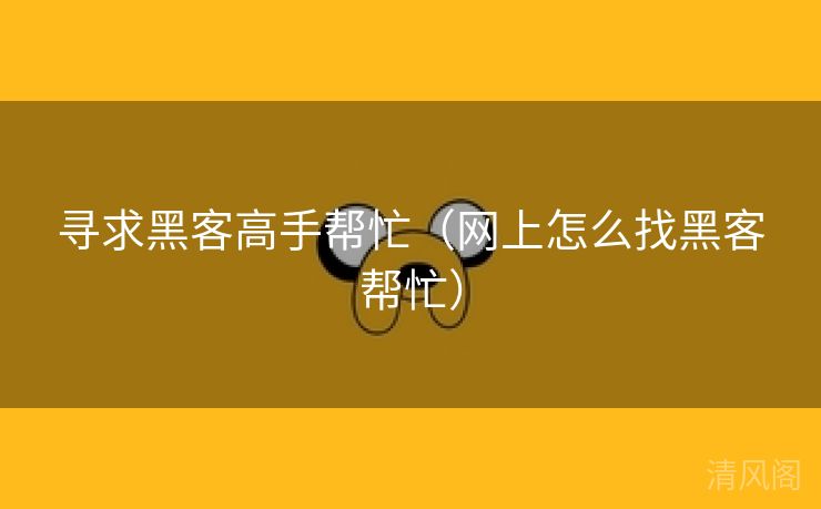 寻求黑客高手帮忙〔网上怎么找黑客帮忙〕  第3张