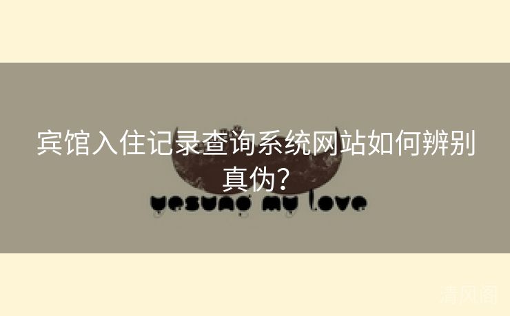 宾馆入住记录查询系统网站如何辨别真伪？  第1张