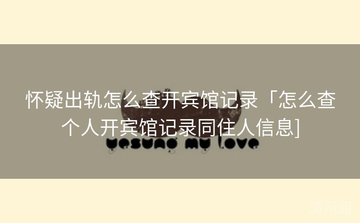 怀疑出轨怎么查开宾馆记录「怎么查个人开宾馆记录同住人信息〕 第1张