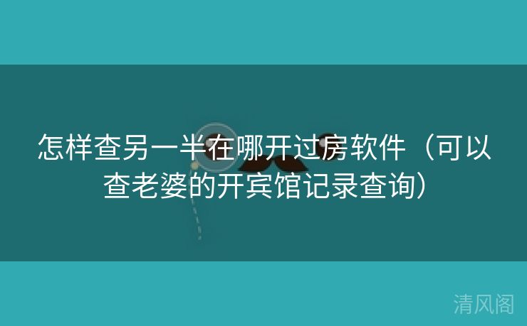 怎样查另一半在哪开过房应用〔可以查老婆开宾馆记录查询〕 第2张