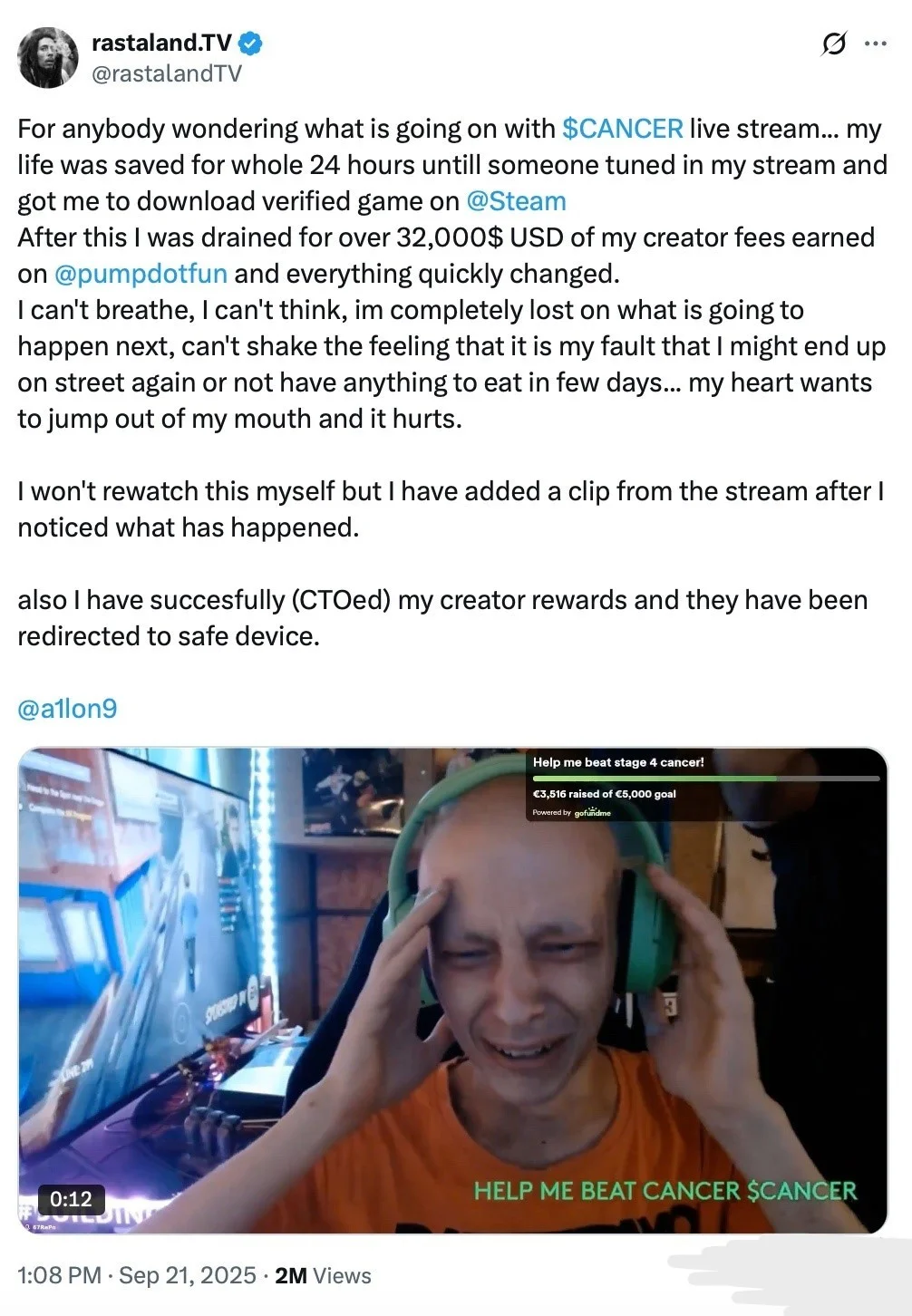 Steam游戏暗藏木马,癌症主播被黑客转走3.2万美元救命钱